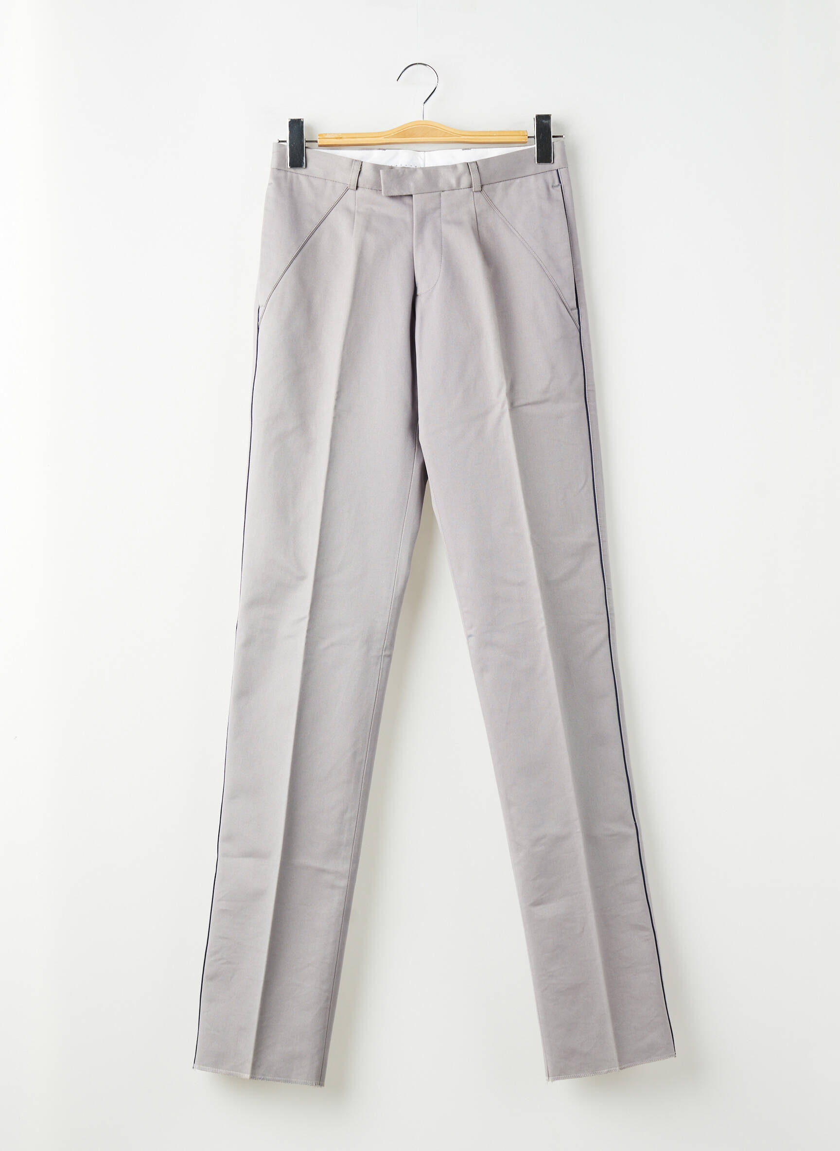 Pantalon slim tissage popeline taille normale gris PIERRE TALAMON homme