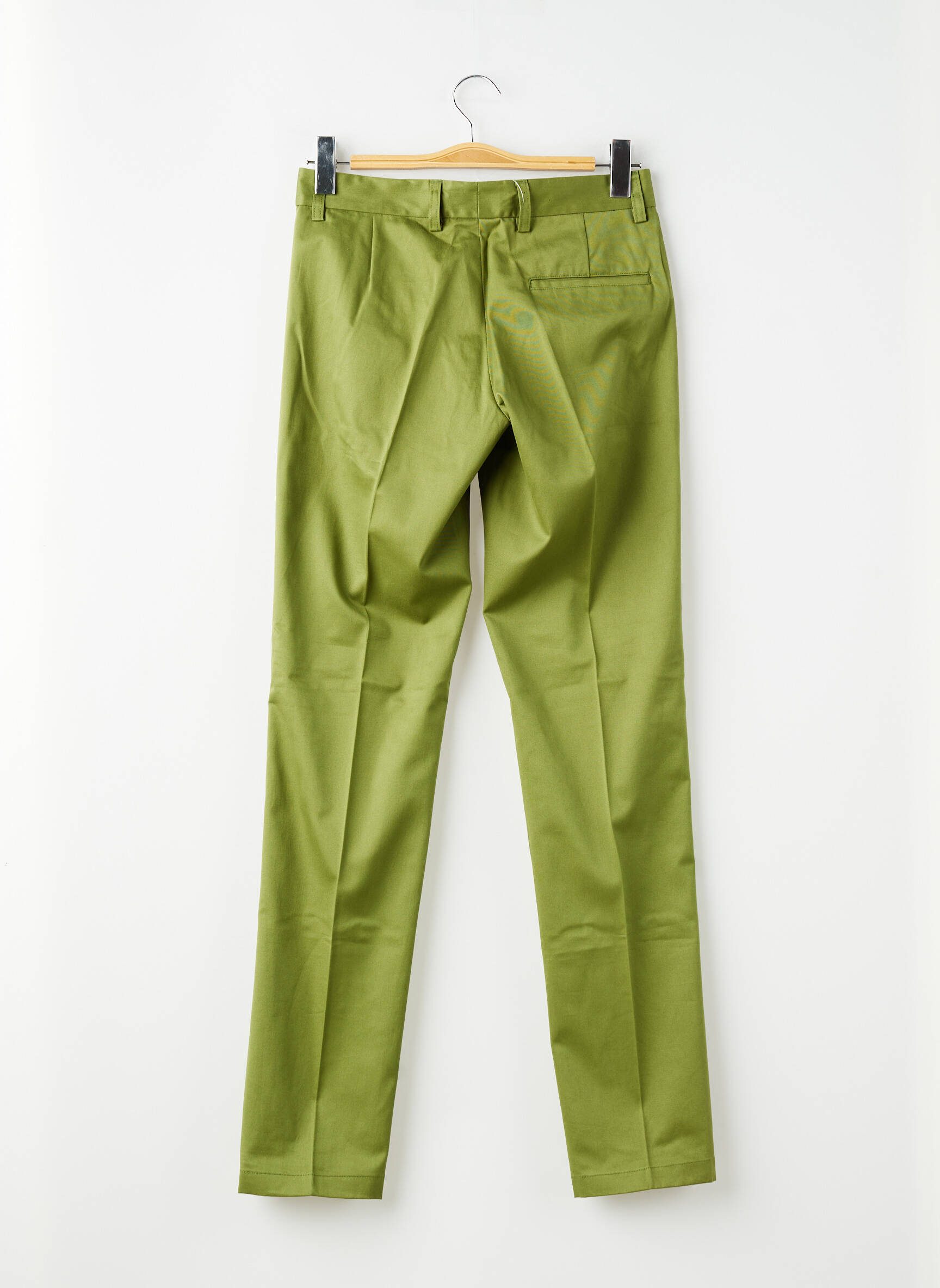 Pantalon slim tissage popeline taille normale vert PIERRE TALAMON homme