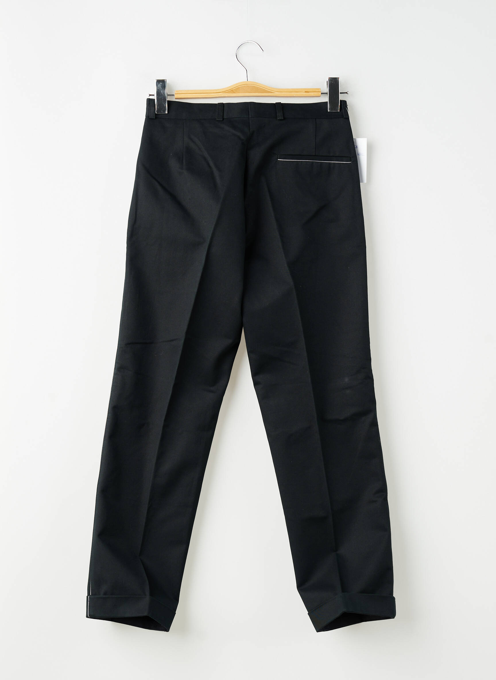 Pantalon slim tissage popeline taille normale noir PIERRE TALAMON homme