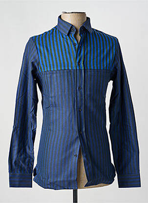 Chemise manches longues coupe cintrée bleu PIERRE TALAMON homme