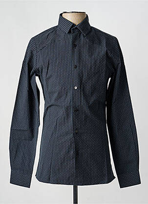 Chemise manches longues imprimé fantaisie noir PIERRE TALAMON homme