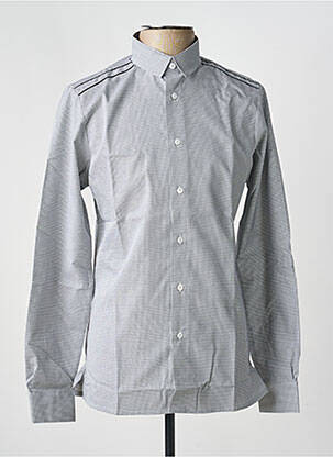 Chemise manches longues imprimé fantaisie gris PIERRE TALAMON homme