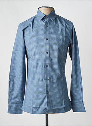 Chemise manches longues imprimé fantaisie bleu PIERRE TALAMON homme