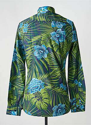 Chemise manches longues coupe cintrée vert PIERRE TALAMON homme