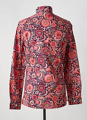 Chemise manches longues imprimé fantaisie rose PIERRE TALAMON homme
