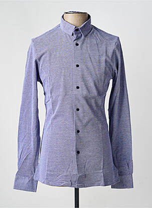 Chemise manches longues coupe cintrée bleu PIERRE TALAMON homme
