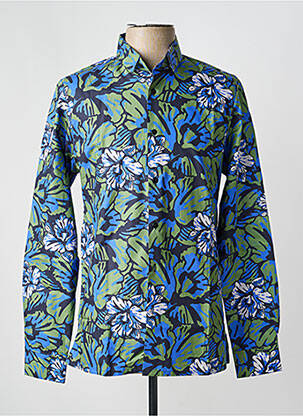 Chemise manches longues imprimé fantaisie bleu PIERRE TALAMON homme
