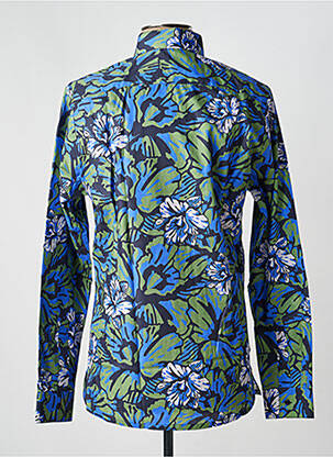 Chemise manches longues imprimé fantaisie bleu PIERRE TALAMON homme