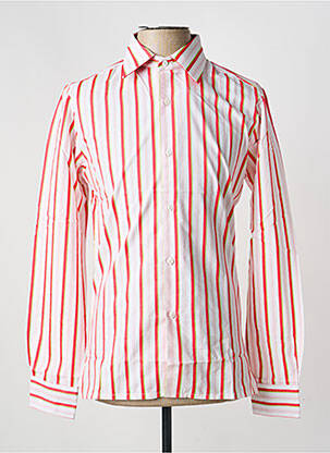 Chemise manches longues coupe cintrée rouge PIERRE TALAMON homme