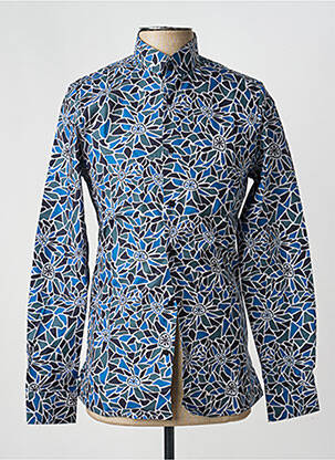 Chemise manches longues imprimé fantaisie bleu PIERRE TALAMON homme