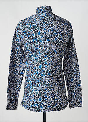 Chemise manches longues imprimé fantaisie bleu PIERRE TALAMON homme