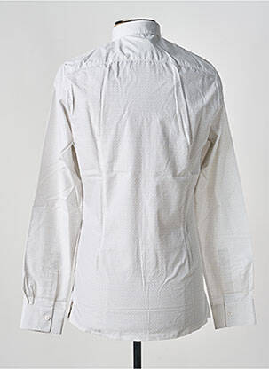 Chemise manches longues imprimé fantaisie blanc PIERRE TALAMON homme