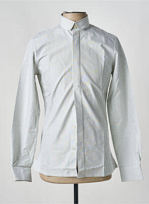 Chemise manches longues coupe cintrée gris PIERRE TALAMON homme