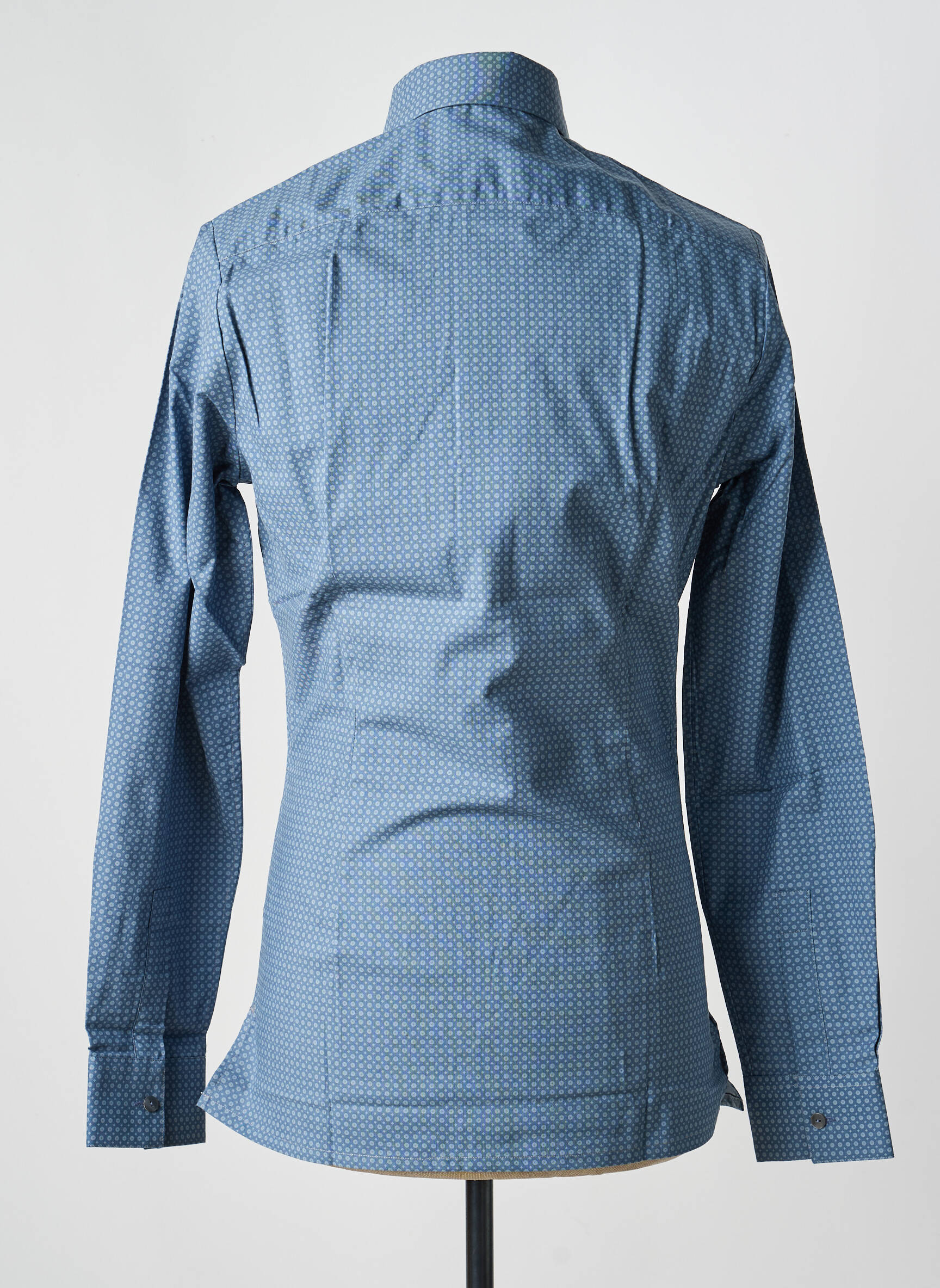 Chemise manches longues imprimé fantaisie bleu PIERRE TALAMON homme