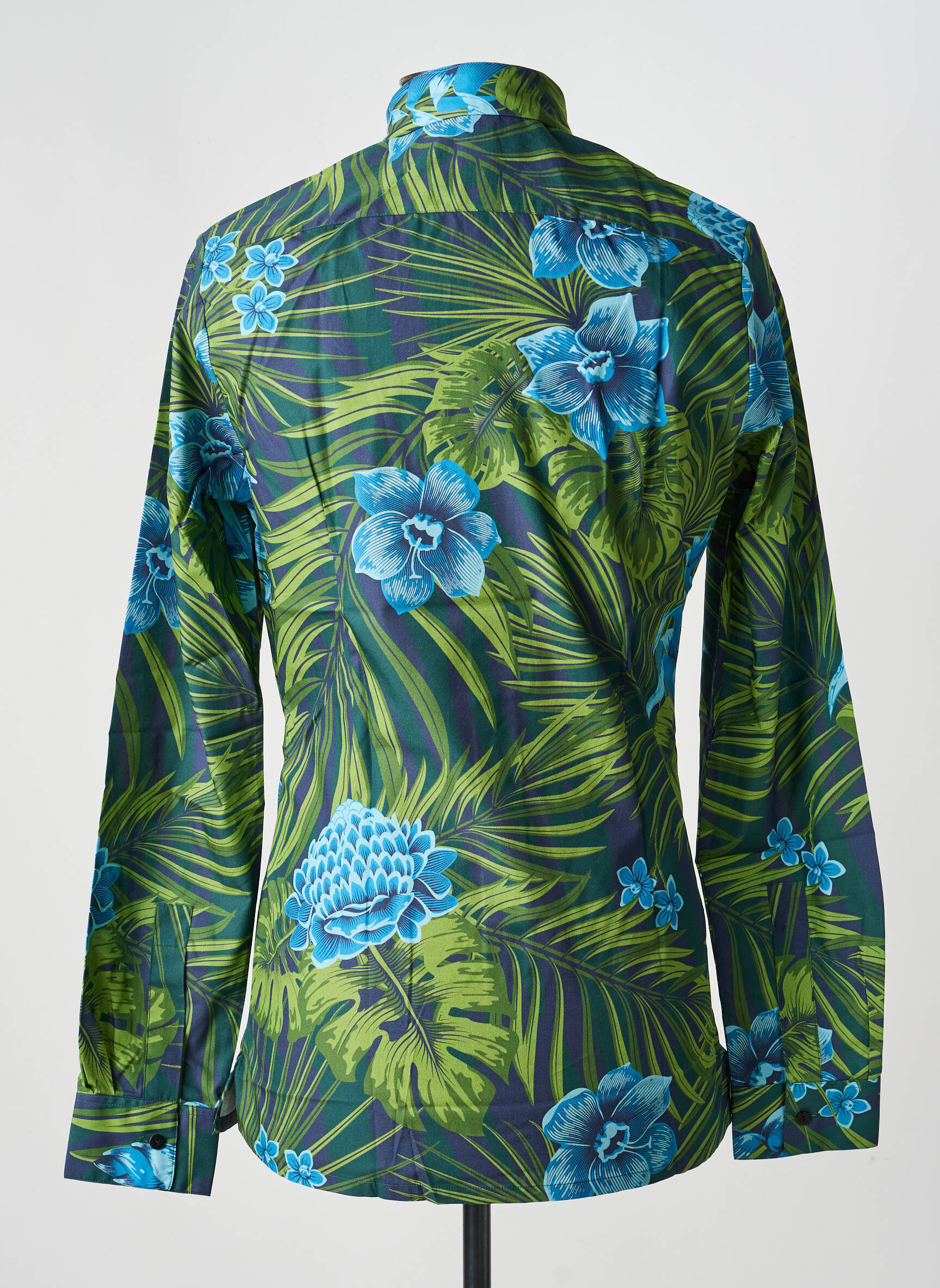 Chemise manches longues coupe cintrée vert PIERRE TALAMON homme