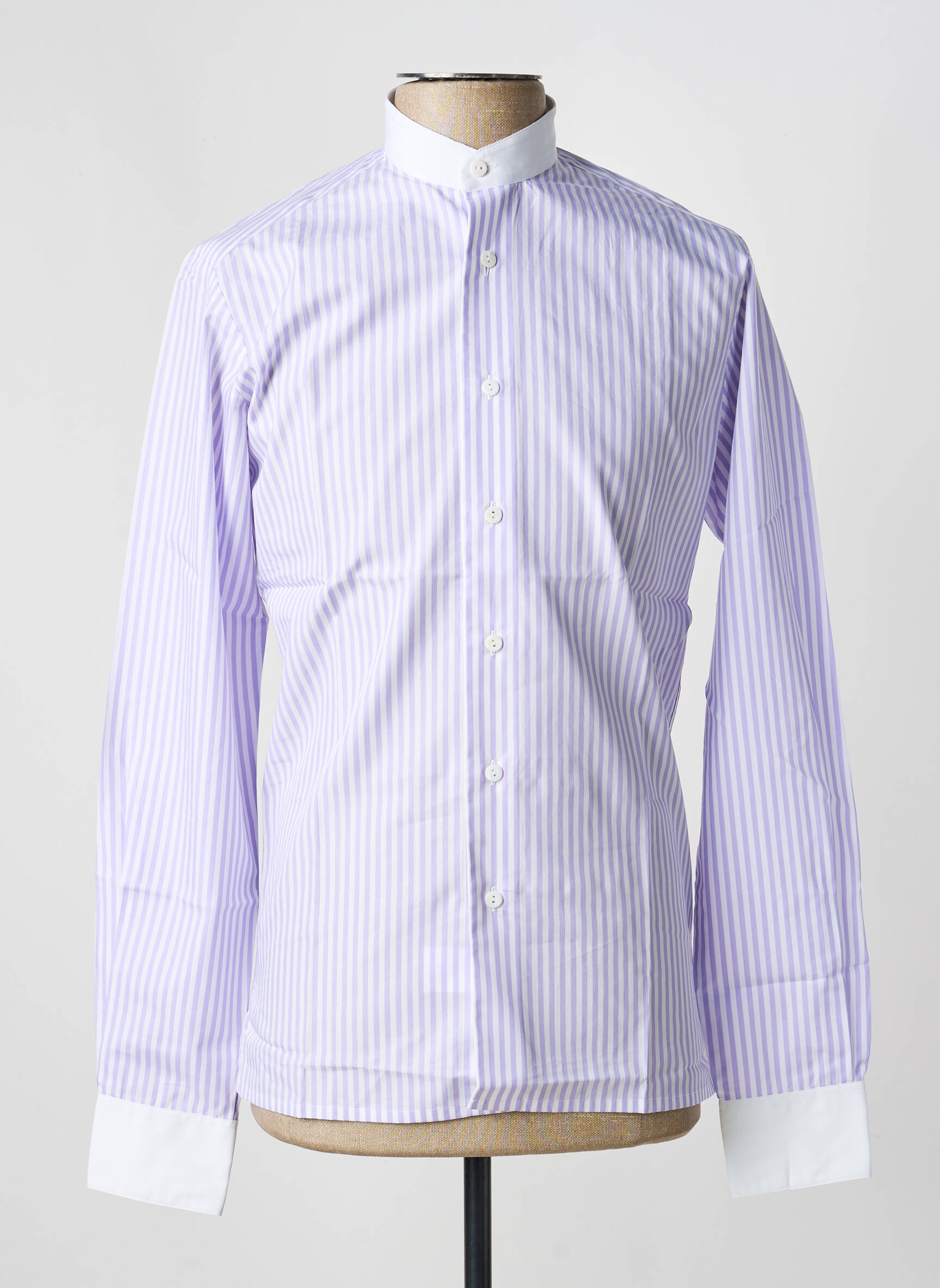 Chemise manches longues coupe cintrée violet PIERRE TALAMON homme