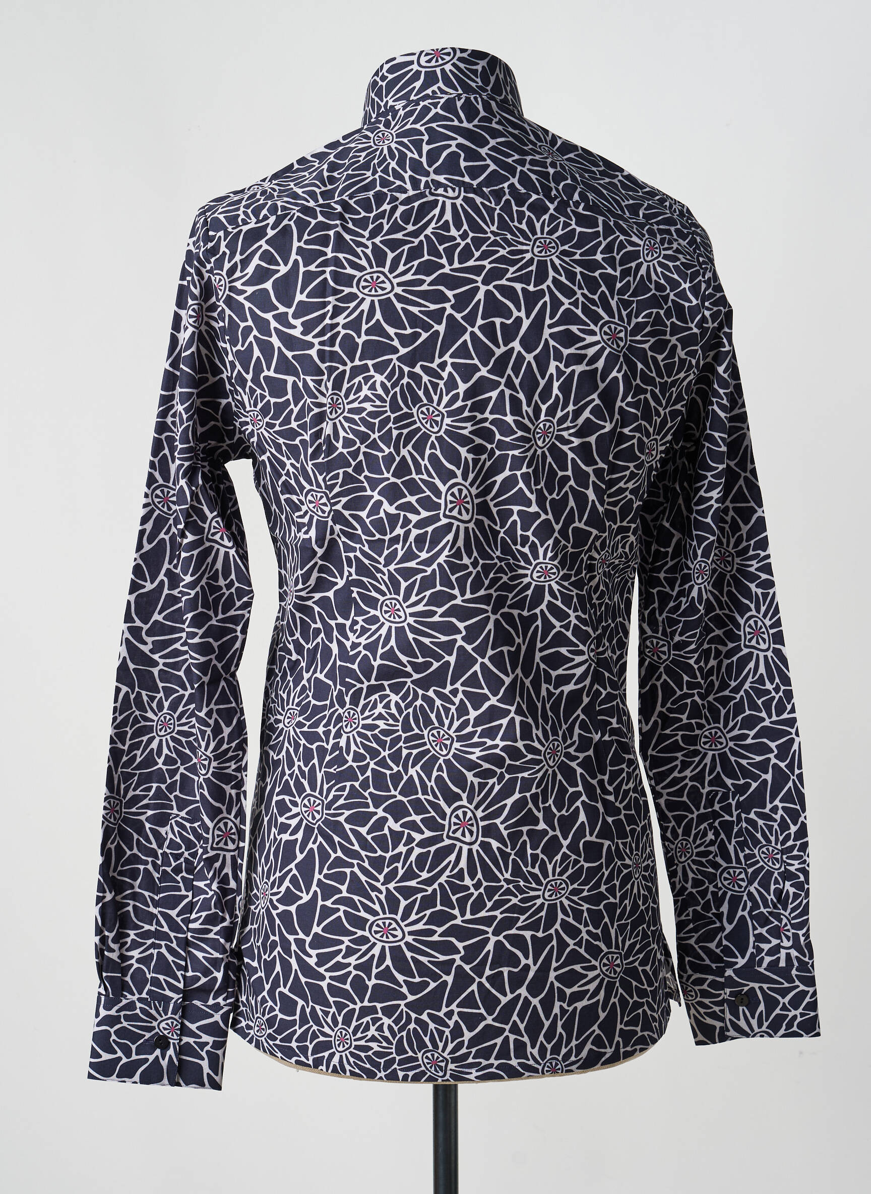 Chemise manches longues imprimé fantaisie noir PIERRE TALAMON homme