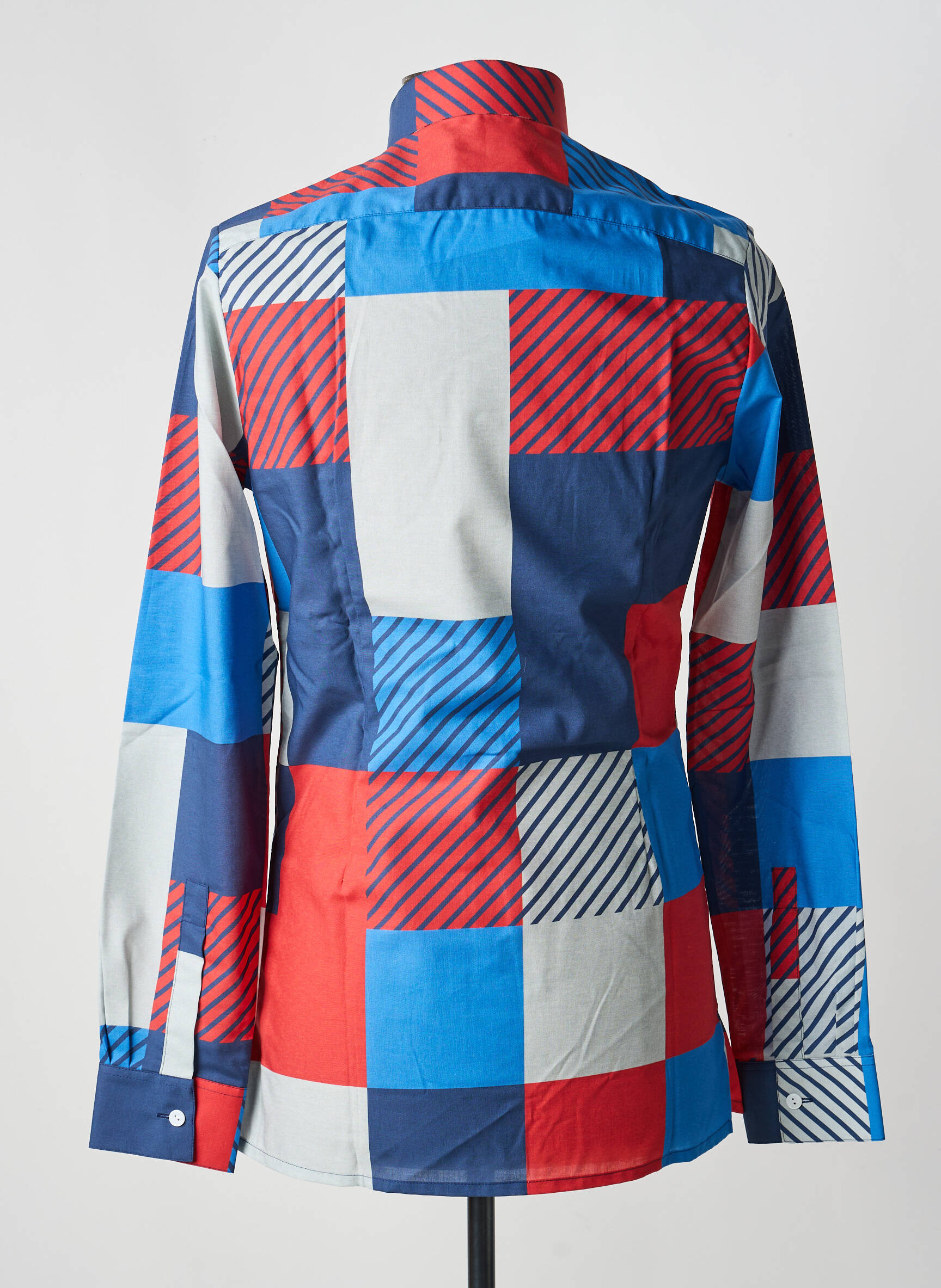Chemise manches longues imprimé fantaisie bleu PIERRE TALAMON homme
