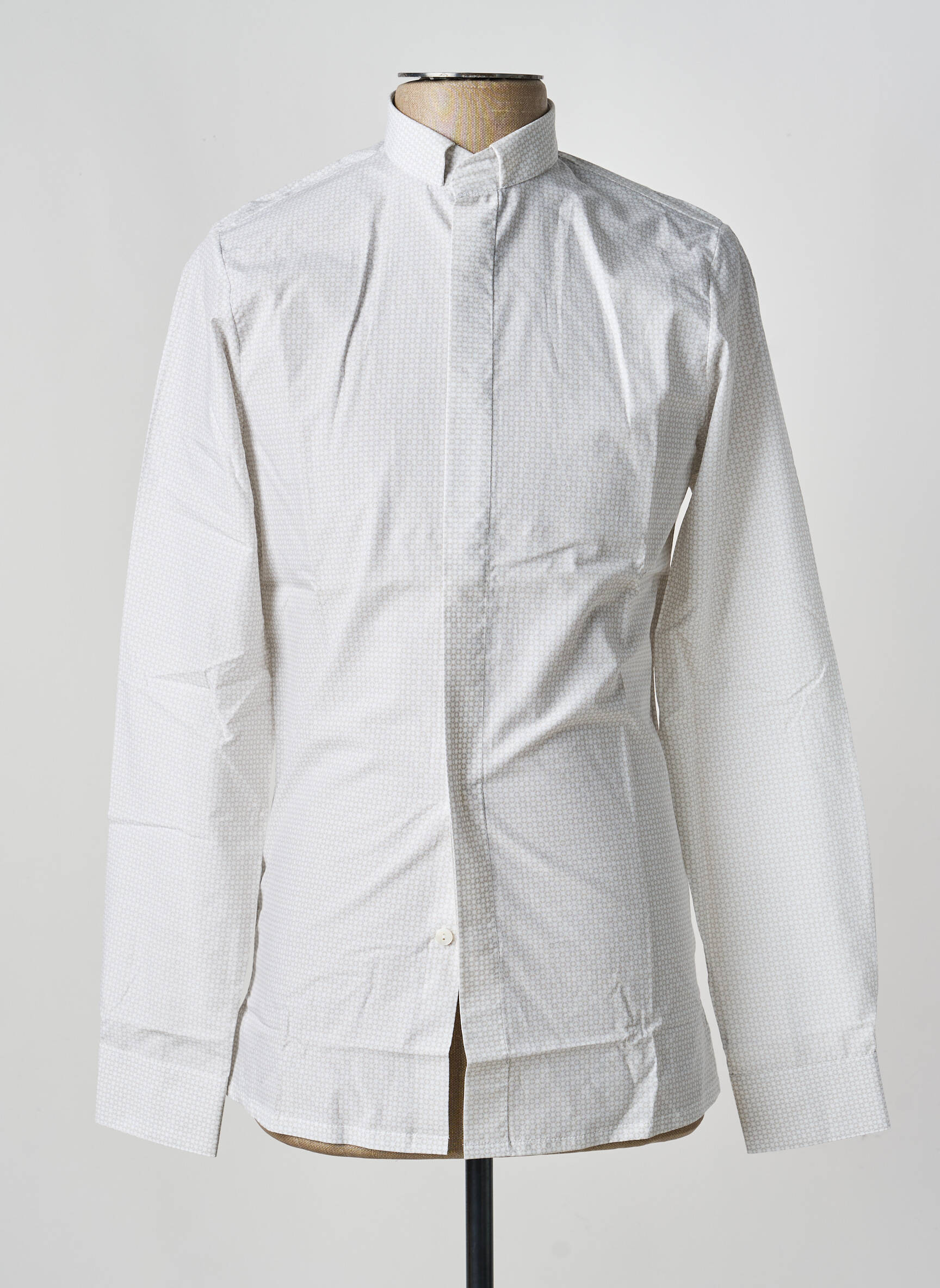 Chemise manches longues imprimé fantaisie blanc PIERRE TALAMON homme