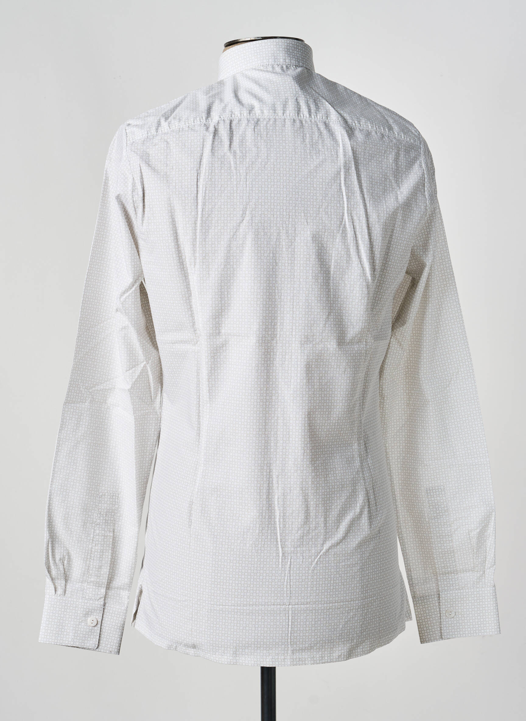 Chemise manches longues imprimé fantaisie blanc PIERRE TALAMON homme