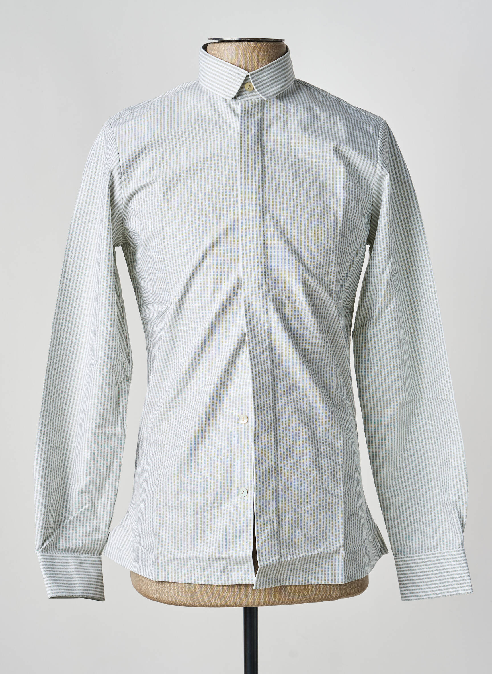 Chemise manches longues coupe cintrée gris PIERRE TALAMON homme