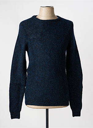 Pull stretch manches longues bleu PIERRE TALAMON homme