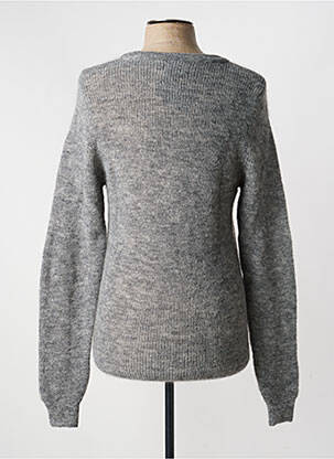 Pull stretch manches longues gris PIERRE TALAMON homme