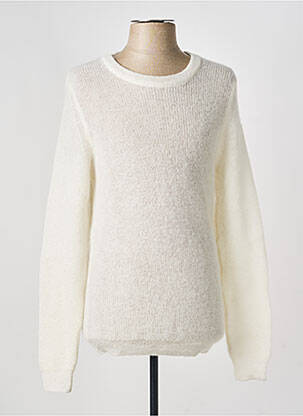 Pull stretch manches longues blanc PIERRE TALAMON homme