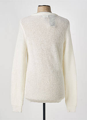 Pull stretch manches longues blanc PIERRE TALAMON homme