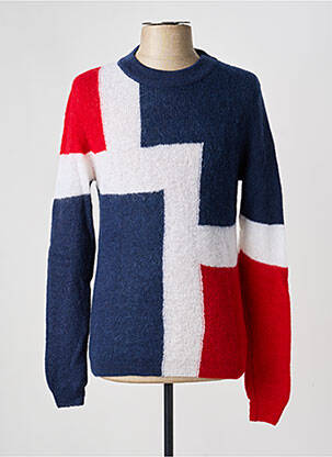 Pull stretch manches longues bleu PIERRE TALAMON homme