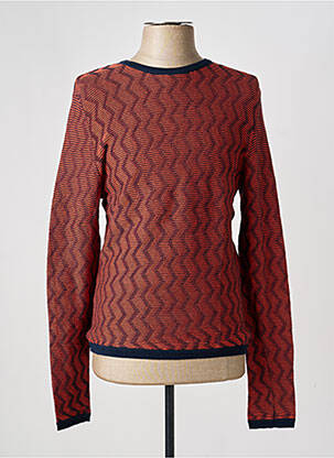 Pull stretch manches longues orange PIERRE TALAMON homme