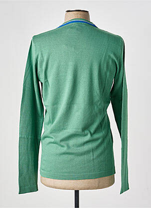 Pull col v manches longues vert PIERRE TALAMON homme