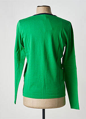 Pull col v manches longues vert PIERRE TALAMON homme