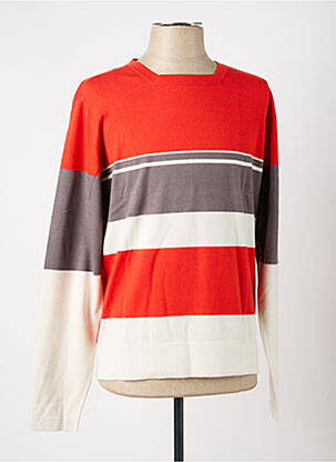Pull stretch manches longues orange PIERRE TALAMON homme