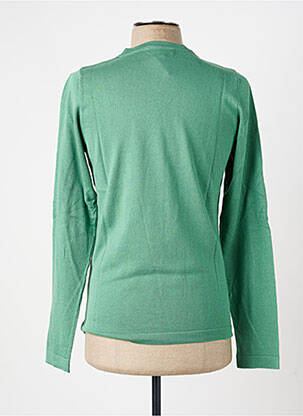 Pull stretch manches longues vert PIERRE TALAMON homme