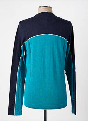 Pull stretch manches longues bleu PIERRE TALAMON homme