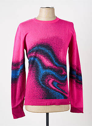 Pull stretch manches longues rose PIERRE TALAMON homme