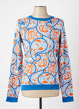 Pull stretch manches longues bleu PIERRE TALAMON homme
