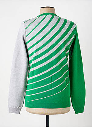 Pull stretch manches longues vert PIERRE TALAMON homme