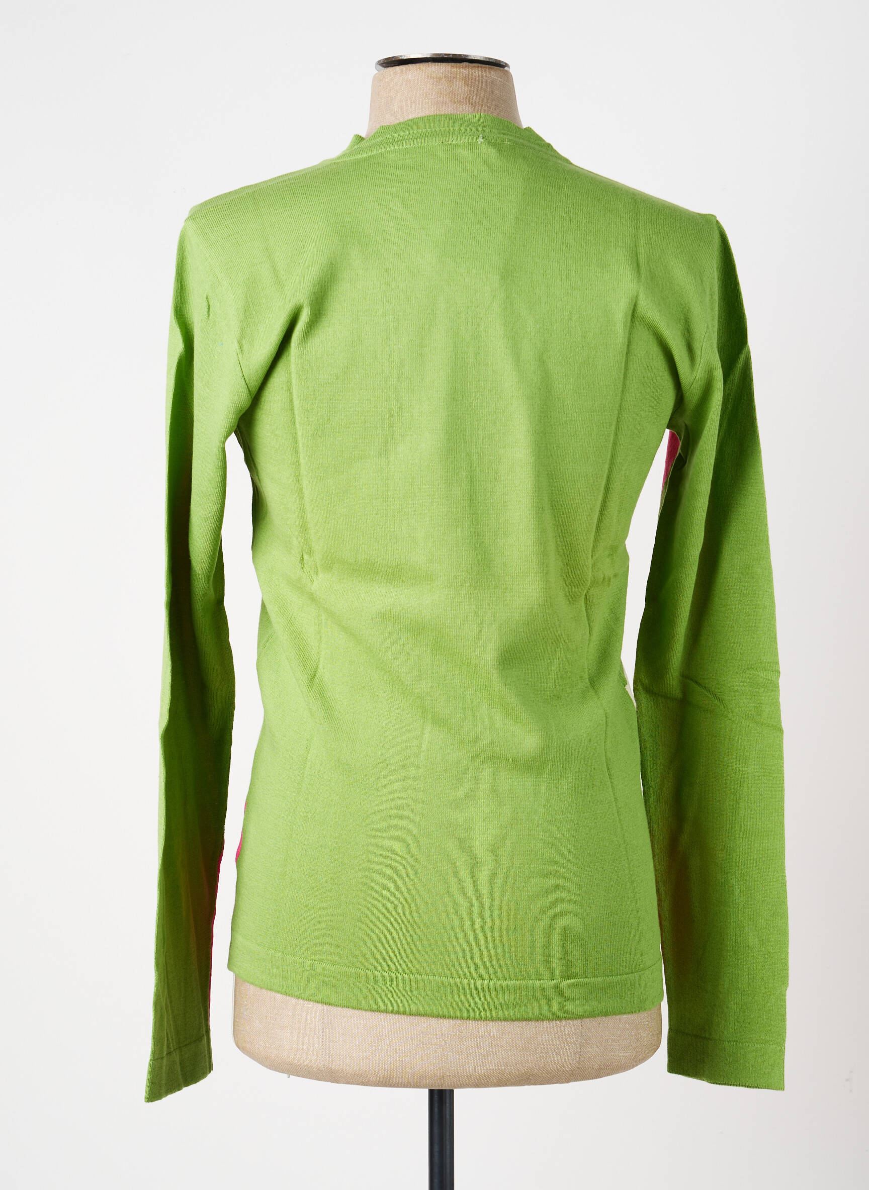 Pull stretch manches longues vert PIERRE TALAMON homme