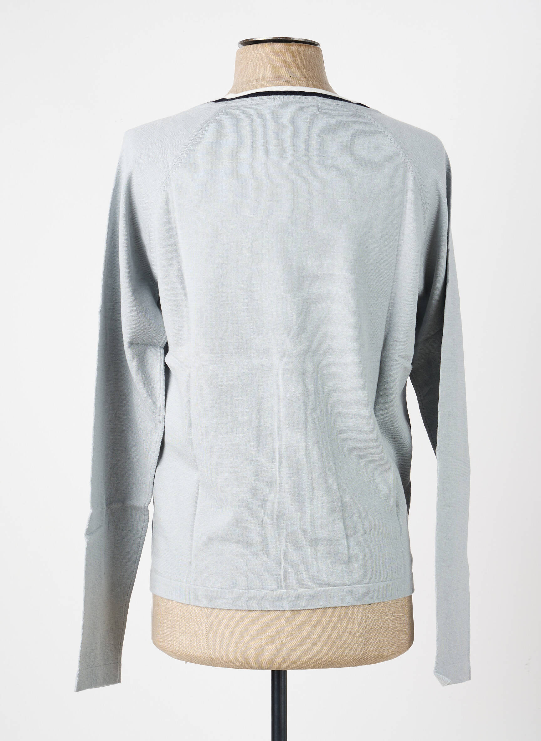 Gilet manches longues col v gris PIERRE TALAMON homme