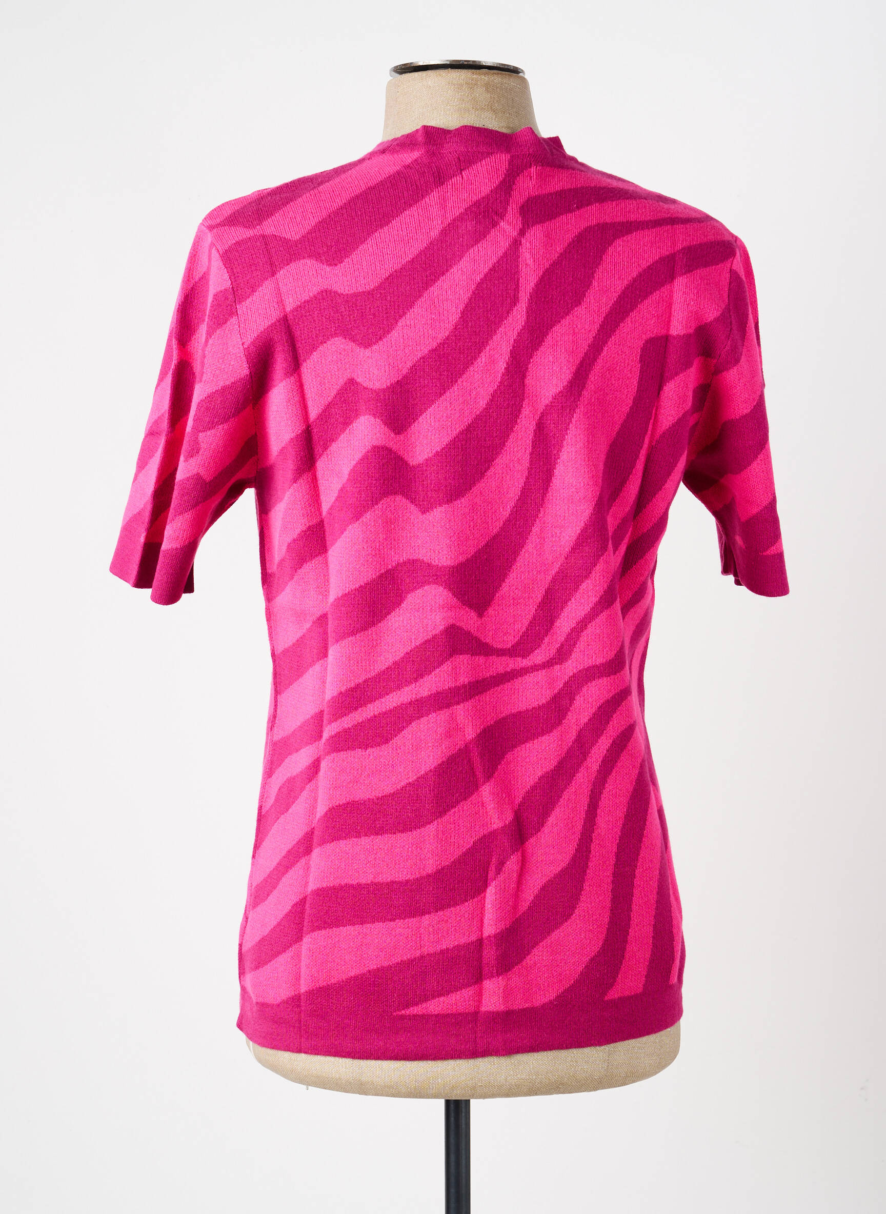 T-shirt coupe cintrée manches courtes rose PIERRE TALAMON homme