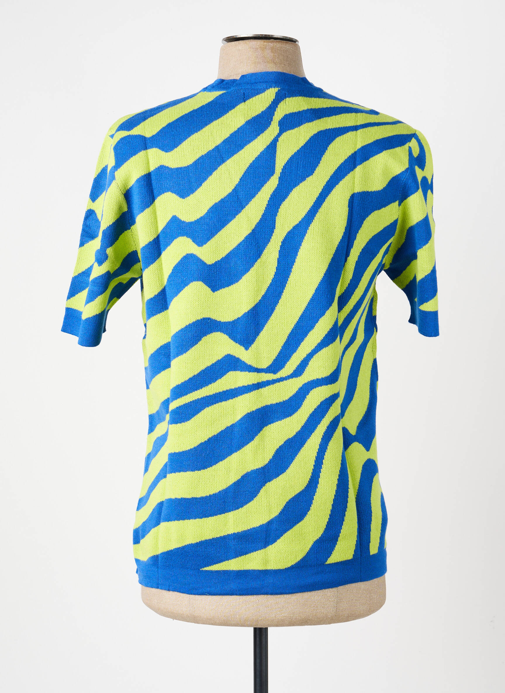 T-shirt coupe cintrée manches courtes bleu PIERRE TALAMON homme