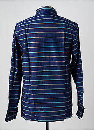 Chemise manches longues coupe droite bleu PIERRE TALAMON homme