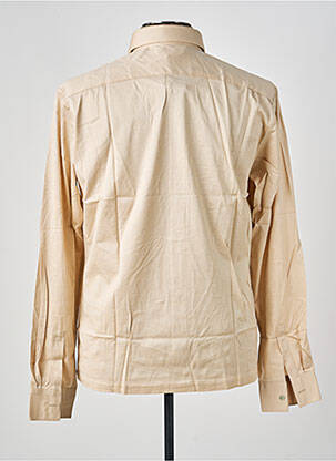 Chemise manches longues coupe droite beige PIERRE TALAMON homme
