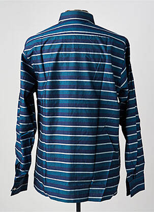 Chemise manches longues coupe droite bleu PIERRE TALAMON homme