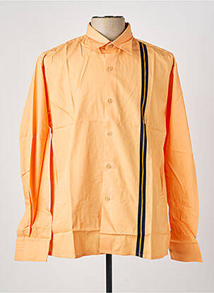 Chemise manches longues coupe droite orange PIERRE TALAMON homme