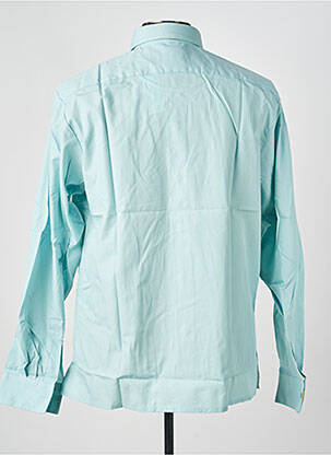 Chemise manches longues coupe droite bleu PIERRE TALAMON homme