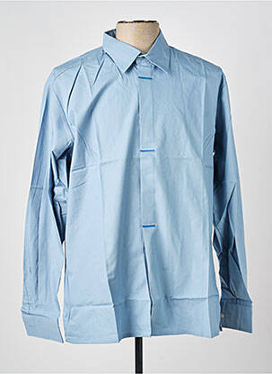 Chemise manches longues coupe droite bleu PIERRE TALAMON homme
