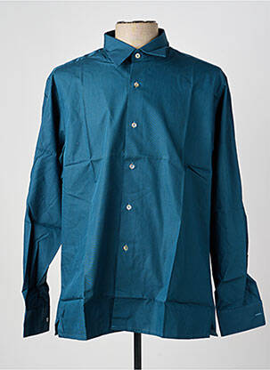 Chemise manches longues coupe droite bleu PIERRE TALAMON homme